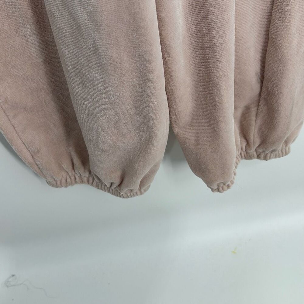 SATURDAY SUNDAY x ANTHROPOLOGIE | Pink Cozy Ribbed Velvet Hooded Jumpsuit | Smal - Picture 6 of 14